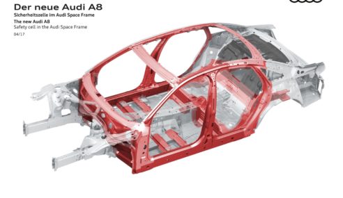 Nueva carrocería para el AUDI A8 denominada Space Frame