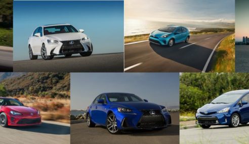 7 de los 10 modelos más fiables en EEUU son del Grupo Toyota