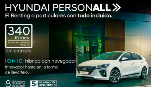 Hyundai Personall el nuevo Renting de Hyundai