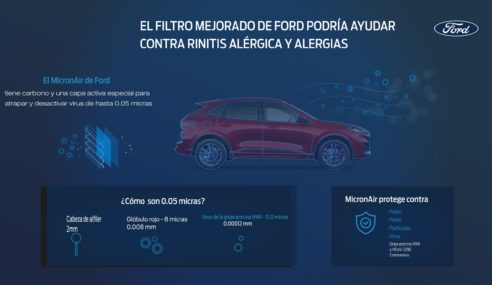 Filtro  de aire mejorado en todos los vehículos de Ford