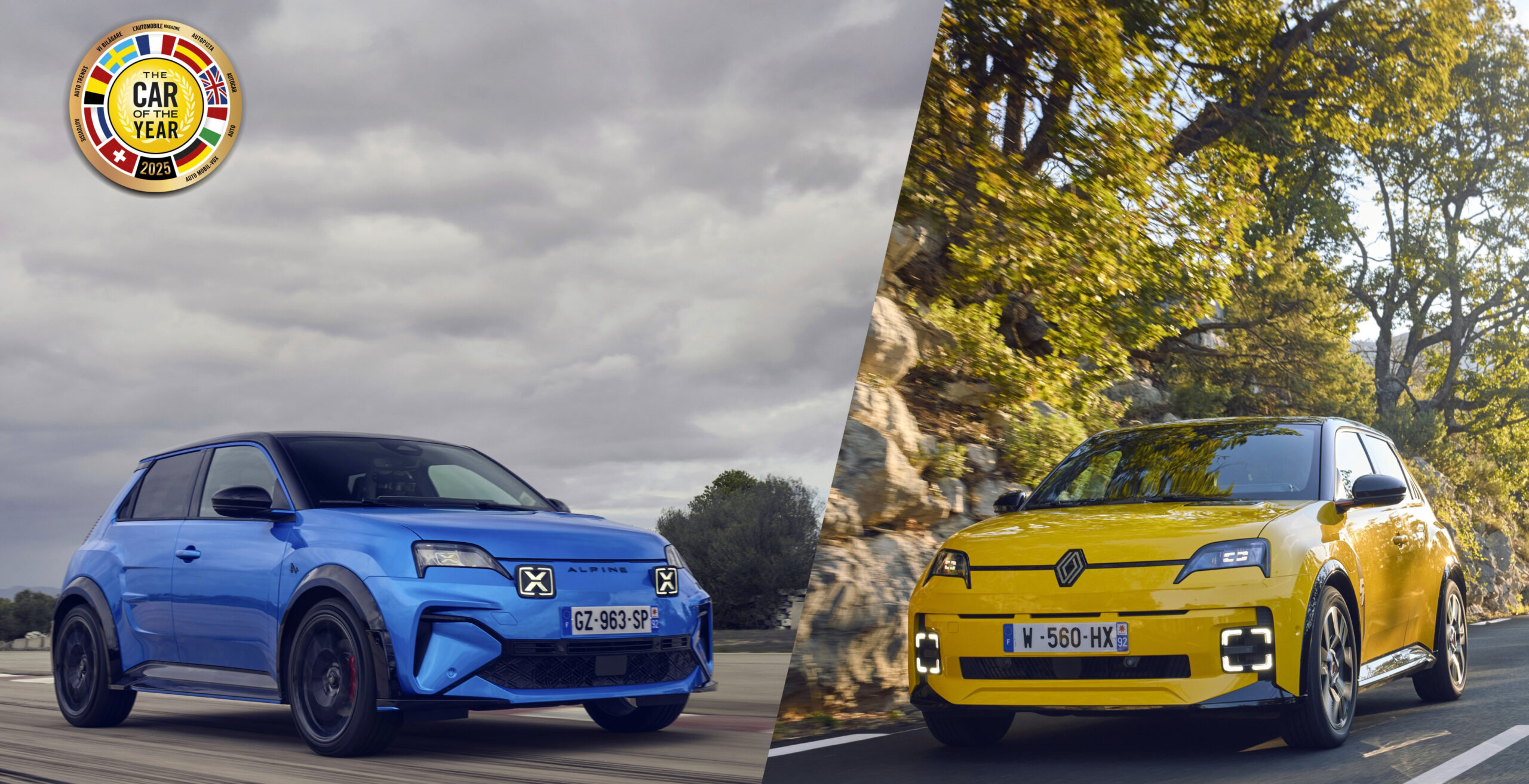 Renault 5 E-Tech eléctrico y Alpine A290 elegidos conjuntamente Coche del Año en Europa 2025